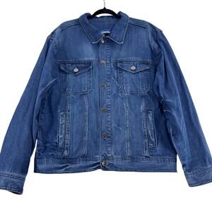 Resistol Vintage Denim Trucker Jacket 100% Cotton Western Workwear L classic